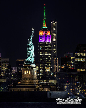 Statue of Liberty + Empire State Building