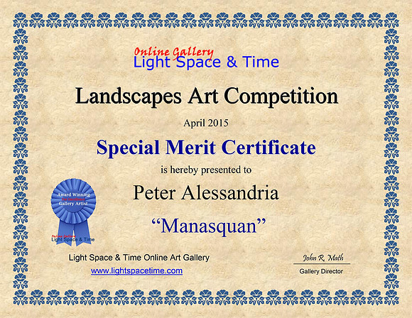 LANDSCAPES  2015 ART COMPETITION CERTIFICATE1