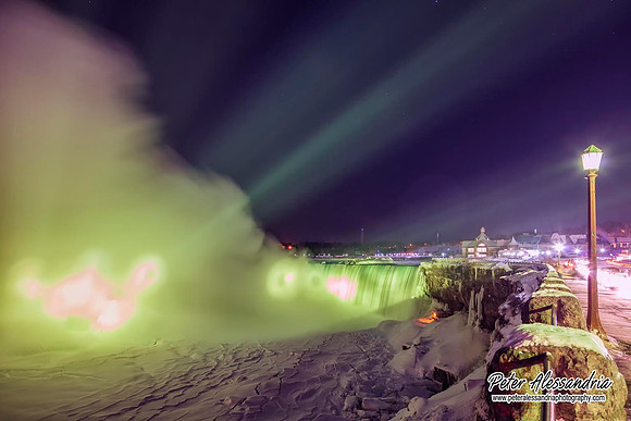 Niagara Falls night winter