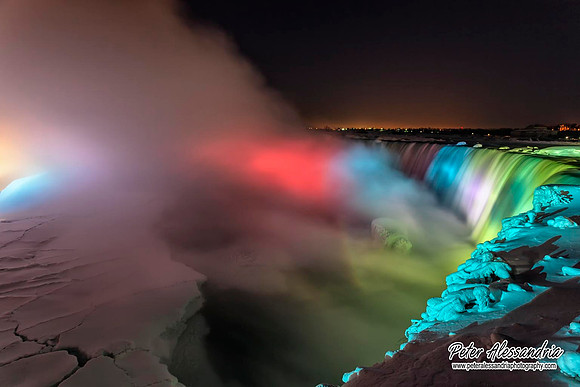 Niagara Falls night winter