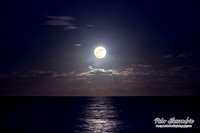 Juno Beach, full moon, pier, moonlight, Florida