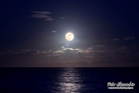 Juno Beach, full moon, pier, moonlight, Florida