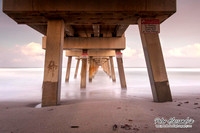 Juno Beach, Florida, pier, beach, sunset, clouds