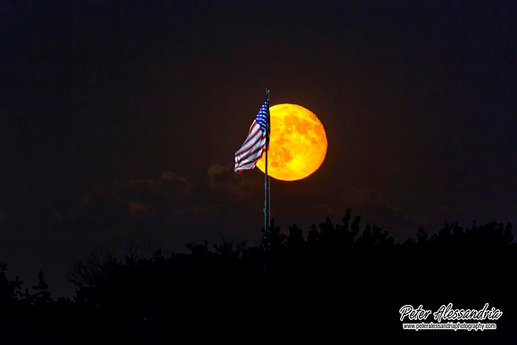 Statue of Liberty Blue Moon