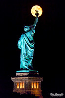 Statue of Liberty Blue Moon