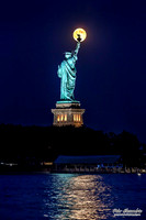 Statue of Liberty Blue Moon