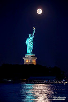 Statue of Liberty Blue Moon