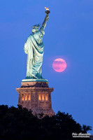 Statue of Liberty Full Moon