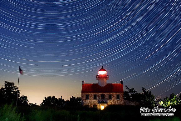East Point Light Star Trail