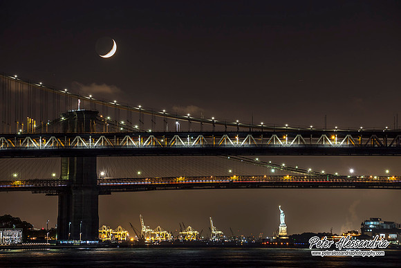 Statue of Liberty Brdiges Crescent Moon