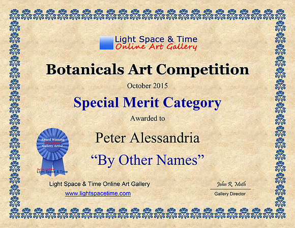 Botanicals 2015 AWARD CERT