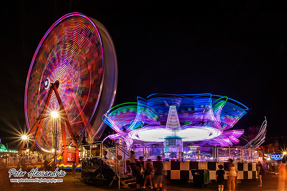 Carnival Rides at Night