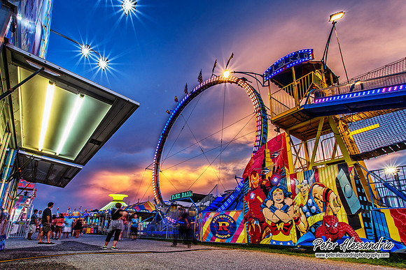 Carnival Rides at Night