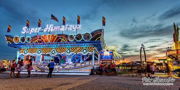 Carnival Rides at Night