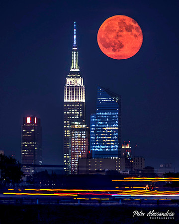 Buck Full Moon over Empire State Building