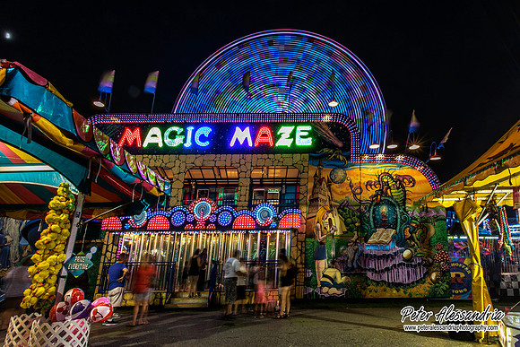 Carnival Rides at Night