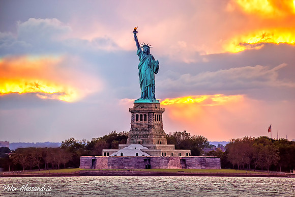 Statue of Liberty Sunset