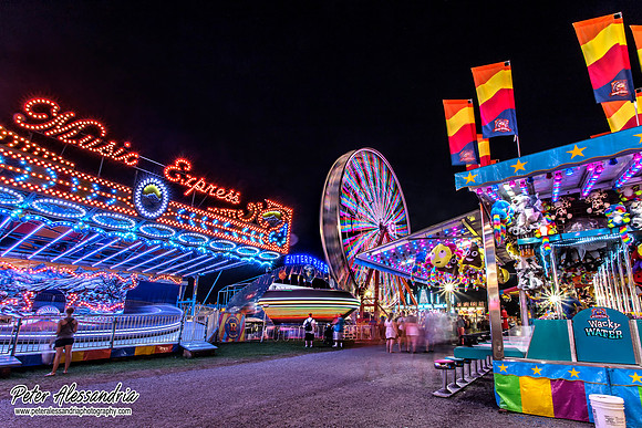 Carnival Rides at Night