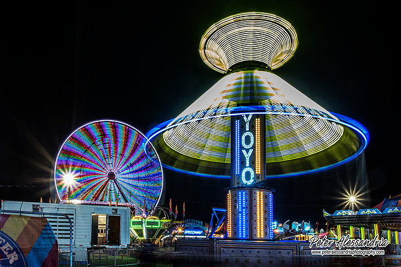 Carnival Rides at Night