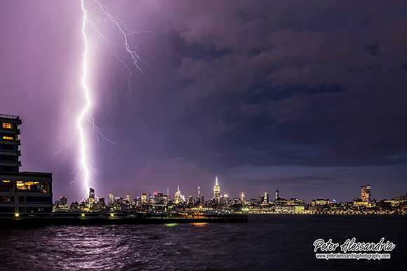 Lightning Strikes Over New York City