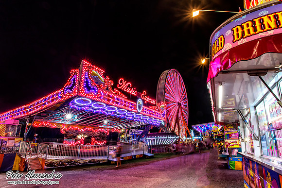 Carnival Rides at Night