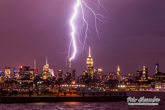 Empire State Building Lightning Strike