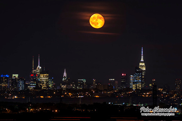 Buck Full Moon Over New York City
