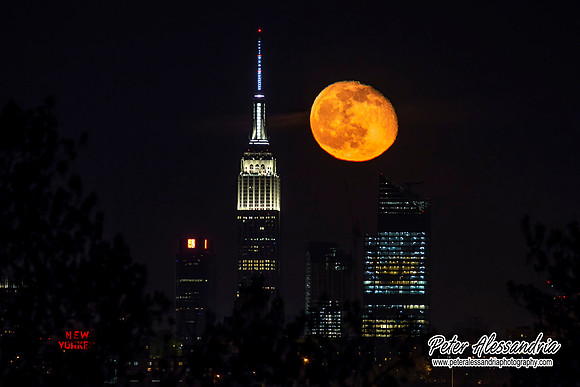 Full Moon Over Empire State Building