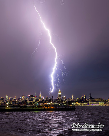 Lightning Strikes Over New York City