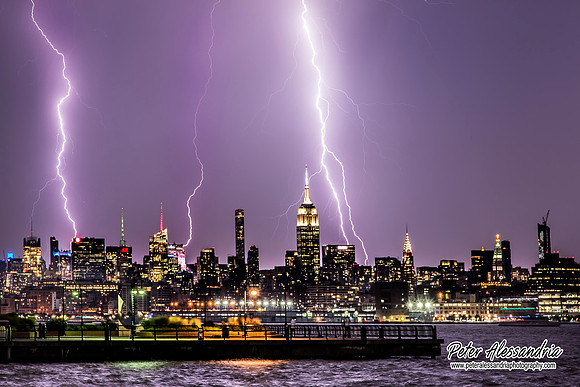 Empire State Building Lightning Strike
