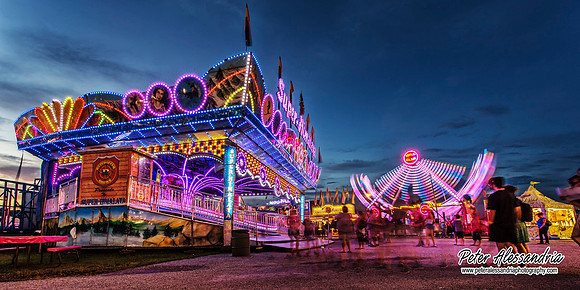Carnival Rides at Night