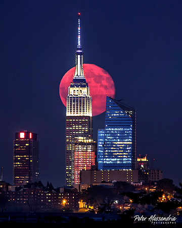 Buck Full Moon Rising Over New York
