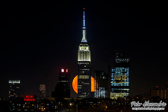Full Moon Over Empire State Building