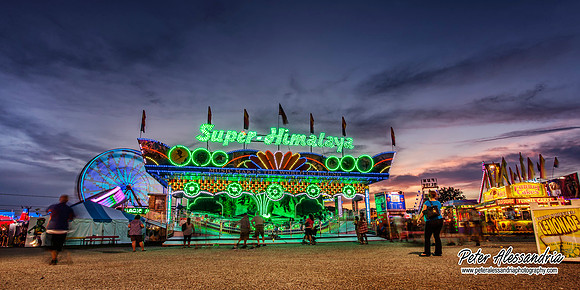 Carnival Rides at Night