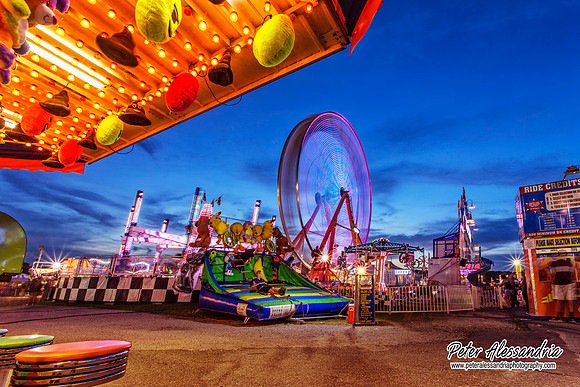Carnival Rides at Night