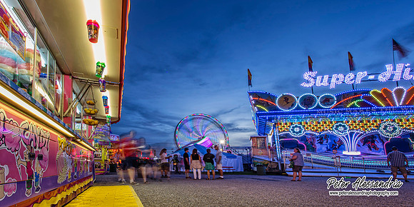 Carnival Rides at Night