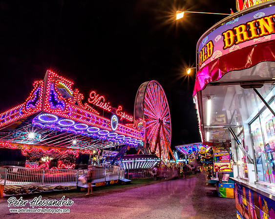 Carnival Rides at Night