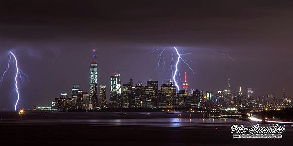 Lightning Strikes Over NYC