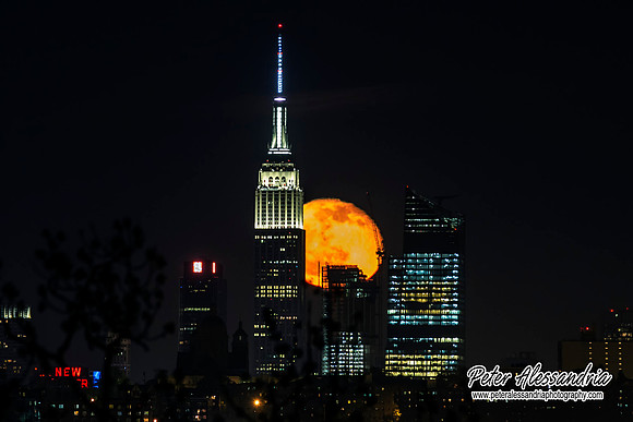 Full Moon Over Empire State Building