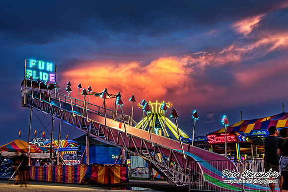 Carnival Rides at Night