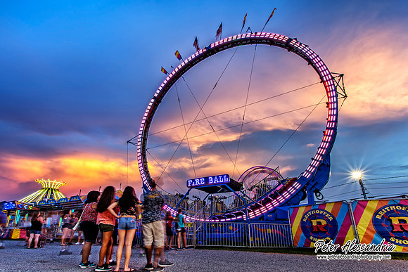 Carnival Rides at Night