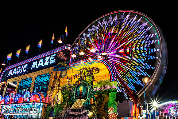 Carnival Rides at Night