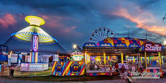 Carnival Rides at Night