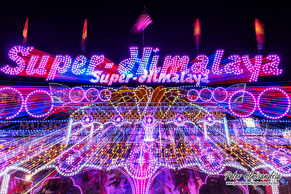 Carnival Rides at Night