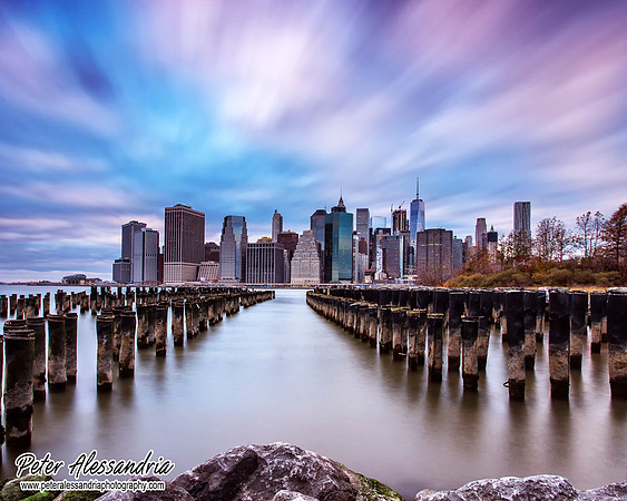 Pilings at Brooklyn Bridge Park Dumbo