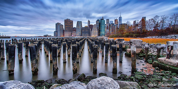 Pilings at Brooklyn Bridge Park Dumbo