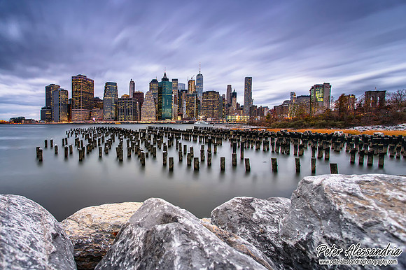Pilings at Brooklyn Bridge Park Dumbo