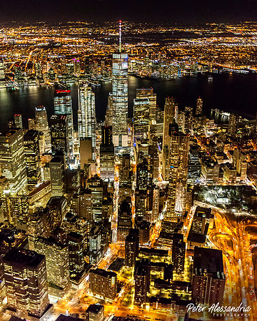 Helicopter Flight New York City Night
