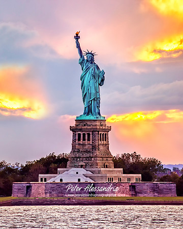 Statue of Liberty Sunset