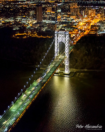 Helicopter Flight Aerial New York City Night